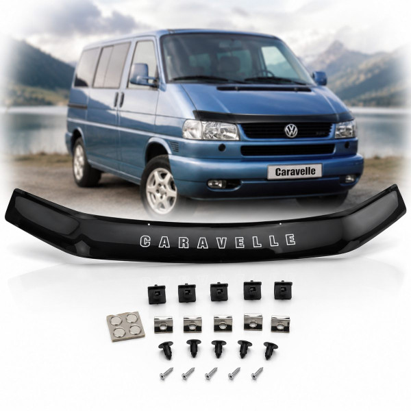 Дефлектор капоту мухобійка Volkswagen T4 1998-2003 Caravelle Multivan (Vip Tuning) VW08