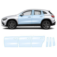Антигравийная защитная бронепленка по лекалам для Mercedes-Benz GLA H247 facelift 2023- зоны дверей и стойки окон