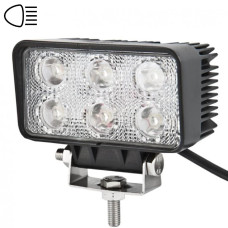 LED фара Brevia Sport Далеке світло 10-30V 18W (6x3W) 1320Lm EPISTAR WHITE Алюмінієвий корпус IP68 (10612QSX1)