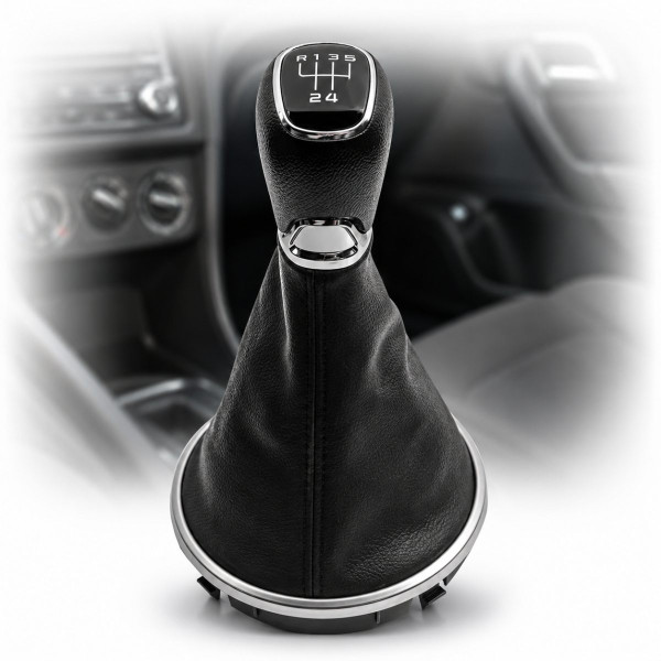 Ручка КПП с пыльником в сборе Модельная для Skoda Fabia II 2007-2014 (5 Скоростей) №31