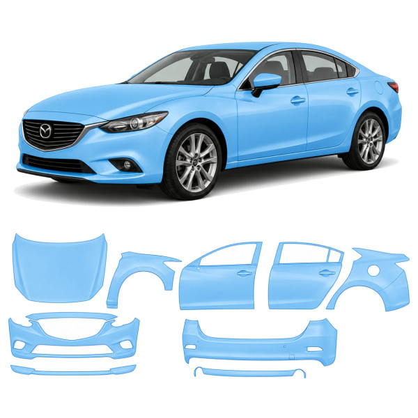 Антигравийная защитная бронепленка по лекалам для Mazda Mazda6 GJ 2012-2018 - полный кузов