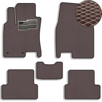 Килимки у салон EVA для Nissan Qashqai +2 2008-2014 з підп'ятником Коричневі 5 шт