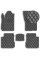 Коврики в салон для Mitsubishi Outlander 2001-2006 Экокожа с подпятником Черные 5 шт (Rombus)