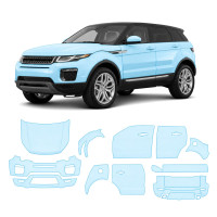 Антигравийная защитная бронепленка по лекалам для Land Rover Range Rover Evoque L538 facelift 2016-2018 - полный кузов
