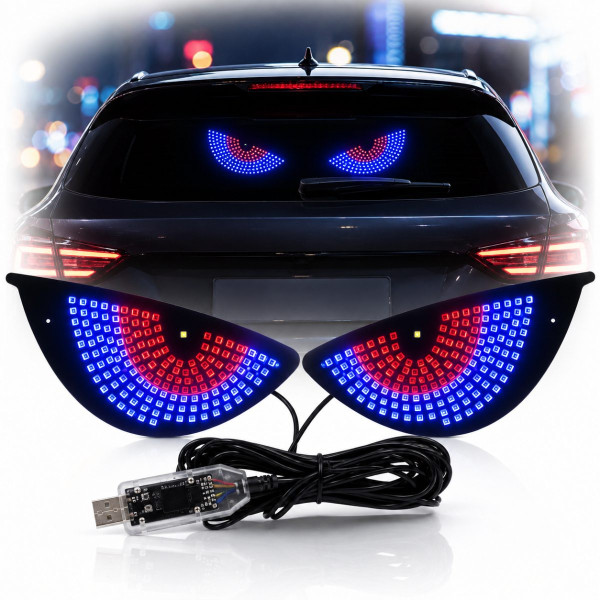 LED Підсвічування Динамічне Око USB 15 x 6 см Синій з Червоним 2 шт (Y7)