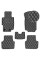 Килимки у салон для Honda Accord 7 АКПП SD 2002-2008 Екошкіра с подпятником Чорні-Чорний кант (Без Лапи) 5 шт (Rombus)
