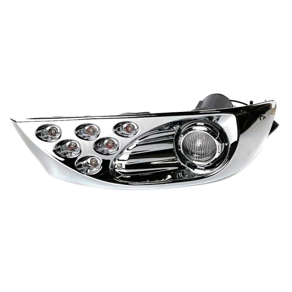 LED Протитуманні фари для Toyota Prado FJ120 2003-2009 H3 12V 55W FOG+DRL з проводкою Комплект (TY-085E-W 2в1 Сhromе)