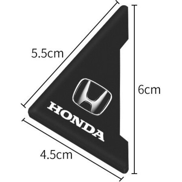Защита углов двери Honda 2 шт Резиновые 45х58х47 мм на скотче Черные Усиленные (противоударные чехлы от сколов)