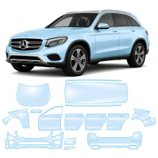 Антигравийная защитная бронепленка по лекалам для Mercedes-Benz GLC X253 2015-2019 - полный кузов