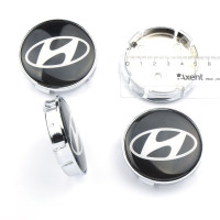 Ковпачки диски Hyundai 60х55 мм / Чорні 4 шт