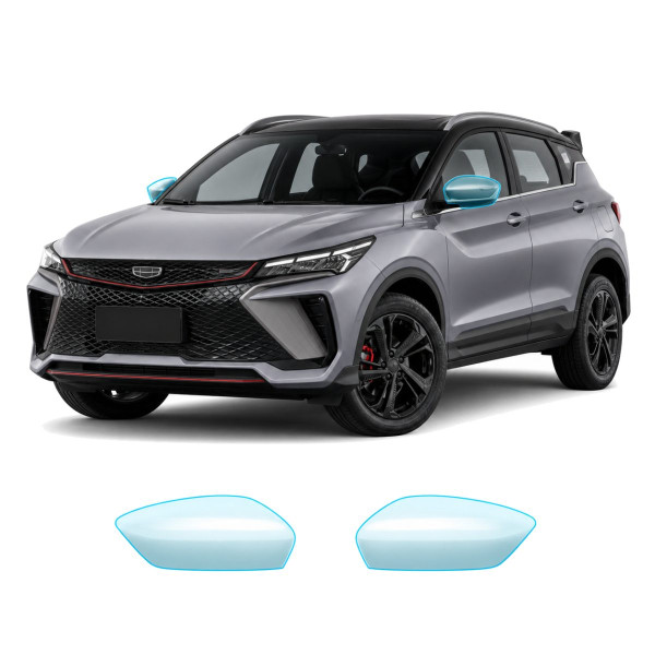 Антигравийная защитная бронепленка по лекалам для Geely Coolray I facelift 2022- зеркала