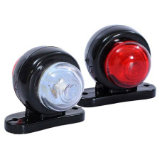 Габарит LED чебурашка 12/24V / мини 5.5 см / Красный-Белый 2 шт (Турция)