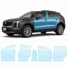 Антигравийная защитная бронепленка по лекалам для Cadillac XT4 I 2019-2023 - зоны дверей и стойки окон