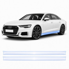 Антигравійна захисна бронеплівка за лекалами для Audi A8 D5 facelift 2022- нижня зона кузова