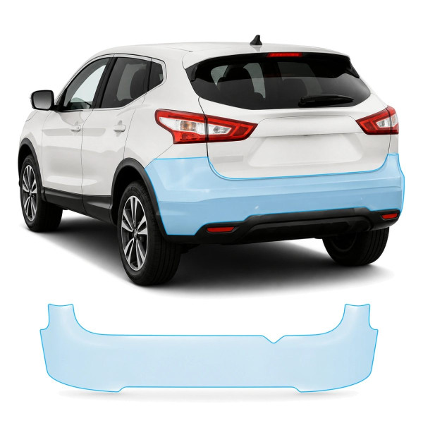 Антигравийная защитная бронепленка по лекалам для Nissan Qashqai J11 2014-2017 - задний бампер