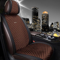 Накидка для передніх сидінь Алькантара Palermo Premium Коричневі 1 шт