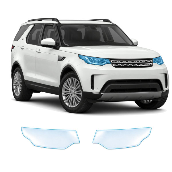 Антигравийная защитная бронепленка по лекалам для Land Rover Discovery L462 2017-2020 - оптика (фары и ПТФ)