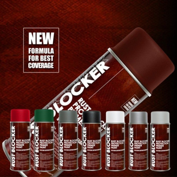 Краска аэрозольная Антиржавчина Deco color 4в1 Rust Blocker 400 мл (RAL 6005) Зеленая