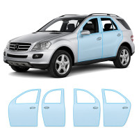 Антигравійна захисна бронеплівка за лекалами для Mercedes-Benz M-Class W164 2005-2008 - зони дверей і стійки вікон