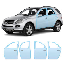 Антигравійна захисна бронеплівка за лекалами для Mercedes-Benz M-Class W164 2005-2008 - зони дверей і стійки вікон