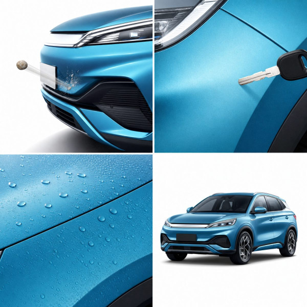 Антигравійна захисна бронеплівка за лекалами для BYD Atto 3 (Yuan Plus) I 2022-2024 - оптика (фари та ПТФ)
