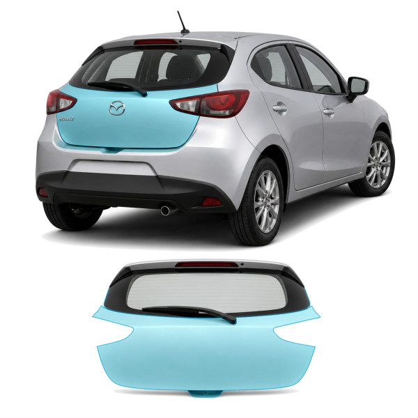 Антигравійна захисна бронеплівка за лекалами для Mazda Mazda2 DJ 2014-2019 - зона кришки багажника