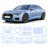 Антигравийная защитная бронепленка по лекалам для Audi A6 C8 facelift 2023-2025 - полный кузов