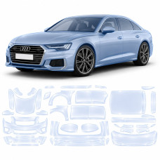 Антигравійна захисна бронеплівка за лекалами для Audi A6 C8 facelift 2023-2025 - повний кузов