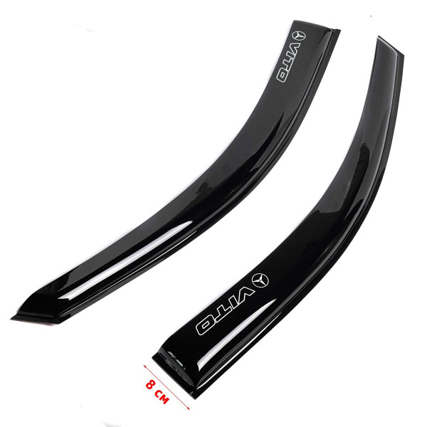 Дефлектори вікон вітровики Mercedes Vito 2003-2015 W639 8 см Скотч 3M Voron Glass