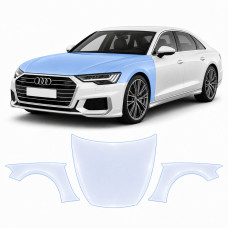 Антигравійна захисна бронеплівка за лекалами для Audi A8 D5 facelift 2022- капот і передні крила