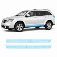 Антигравийная защитная бронепленка по лекалам для Dodge Journey I 2009-2020 - нижняя зона кузова пороги