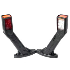 Габаритные огни LED для грузовиков 12/24V косой 19 см Красный-Белый-Желтый 2 шт (YP-144)