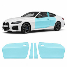 Антигравийная защитная бронепленка по лекалам для BMW 4 Series G22 2020-2024 - зоны дверей и стойки окон