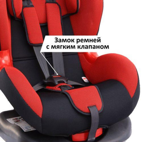 Детское авторесло 1-7 Лет, 9-25 Кг, Категория 1/2 SIGER "КОКОН" Красное