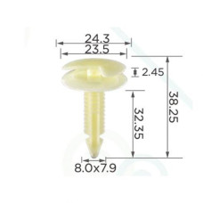 Кліпса кріплення карти дверей (OEM 10126901 15940) (C0038)