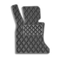 Килимок водія для BMW 5 (F10 / F11) 2010-2016 Екошкіра с подпятником 1 шт (Rombus)