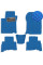 Килимки в салон EVA для Toyota Prado 150 2010-2021 (Металевий підп'ятник) Сині 5 шт