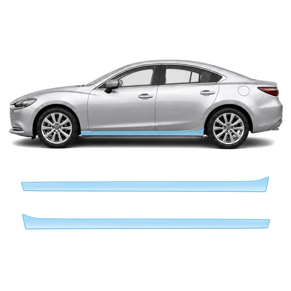 Антигравийная защитная бронепленка по лекалам для Mazda Mazda6 GL facelift 2018- нижняя зона кузова пороги