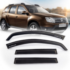 Дефлекторы окон ветровики Renault Duster 2010-2018 3М Скотч Voron Glass VR10310