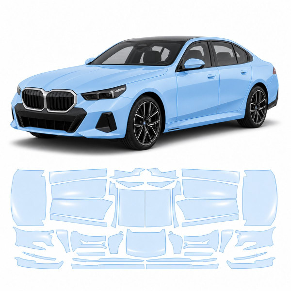 Антигравийная защитная бронепленка по лекалам для BMW i5 G60 2023- полный кузов