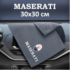 Флисовое полотенце для авто с логотипом Maseratti 30х30 см