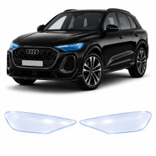 Антигравийная защитная бронепленка по лекалам для Audi Q5 GU 2025- оптика (фары и ПТФ)