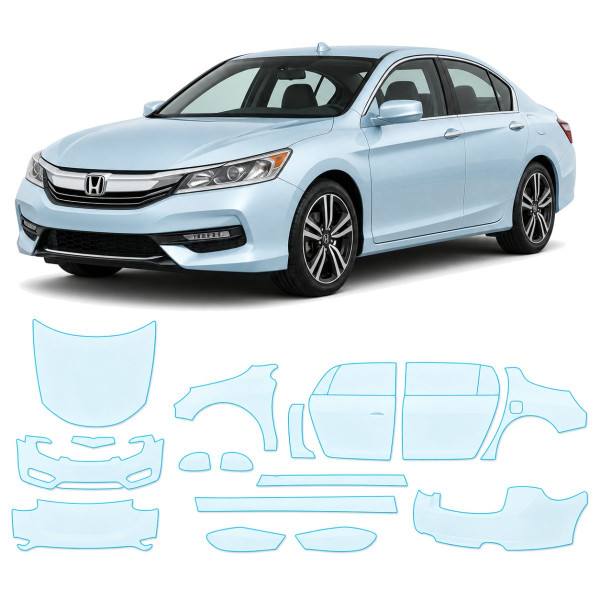 Антигравійна захисна бронеплівка за лекалами для Honda Accord IX facelift 2016-2017 - повний кузов
