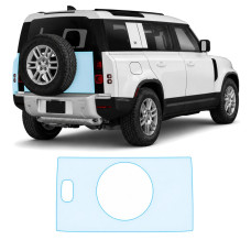 Антигравийная защитная бронепленка по лекалам для Land Rover Defender L663 2020- зона крышки багажника