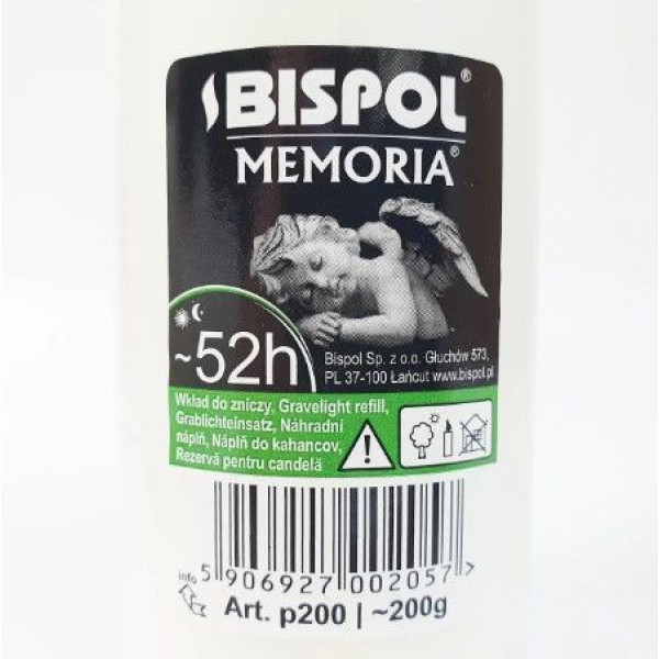 Свеча длительного горения Bispol Memoria аварийный свет 52 часов 1 шт