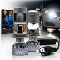 LED лампи автомобільні H4 Mini 160/170W 18000Lm 6000K (Лінзовані D35 мм З Оманкою Canbus) F60
