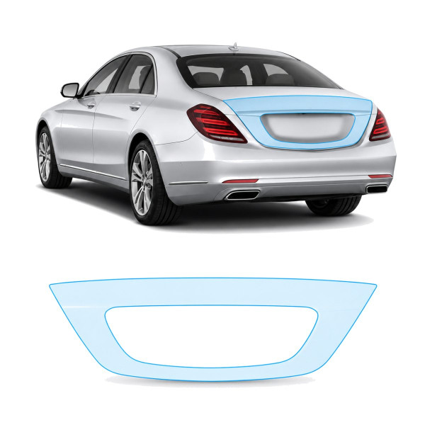 Антигравийная защитная бронепленка по лекалам для Mercedes-Benz S-Class W222 2013-2017 - зона крышки багажника