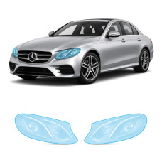 Антигравийная защитная бронепленка по лекалам для Mercedes-Benz E-Class W213 2016-2020 - оптика (фары и ПТФ)