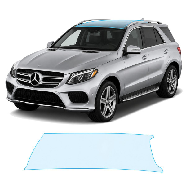 Антигравийная защитная бронепленка по лекалам для Mercedes-Benz GLE W166 facelift 2015-2019 - зона крыши