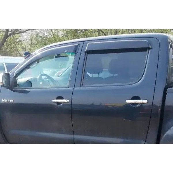 Дефлектори вікон вітровики HIC для Toyota Hilux 2004-2015 (T08)